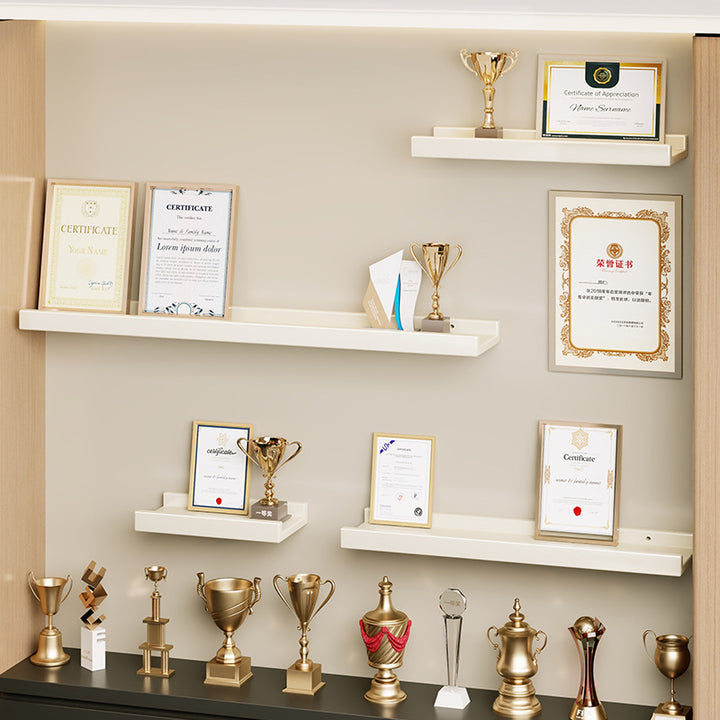 Wall-Mounted Floating Display Shelf Lacquered High-Gloss MDF