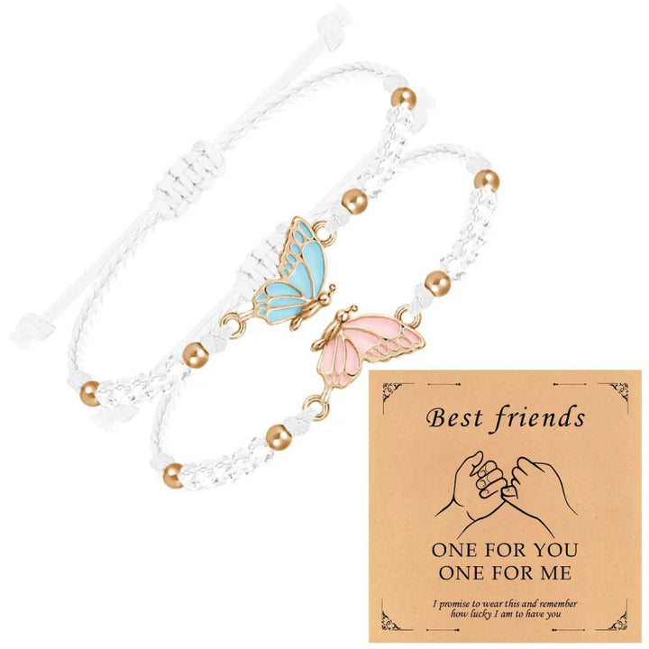 Butterfly Charm Necklace and Bracelet Set Kalsten