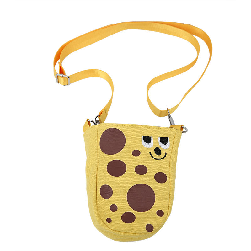 Cute Cartoon Cheese-Themed Crossbody Bag
