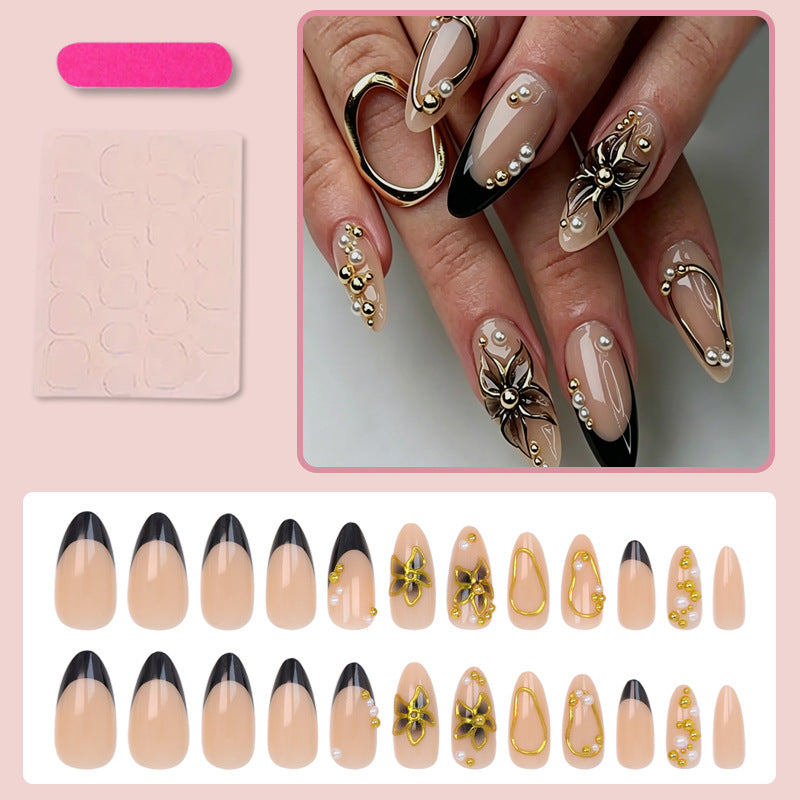 Acrylic nail set with handmade embellishments Kalsten