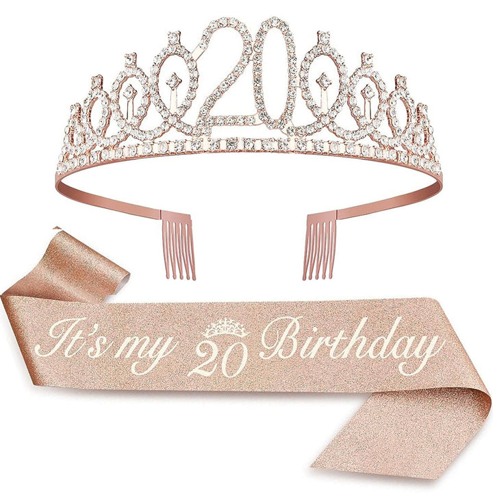 Ladies Crystal Princess Crown with 30 & Fabulous lettering Kalsten