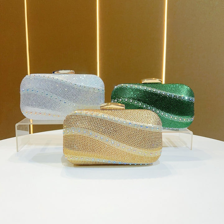 Rhinestone-Studded Clutch Purse