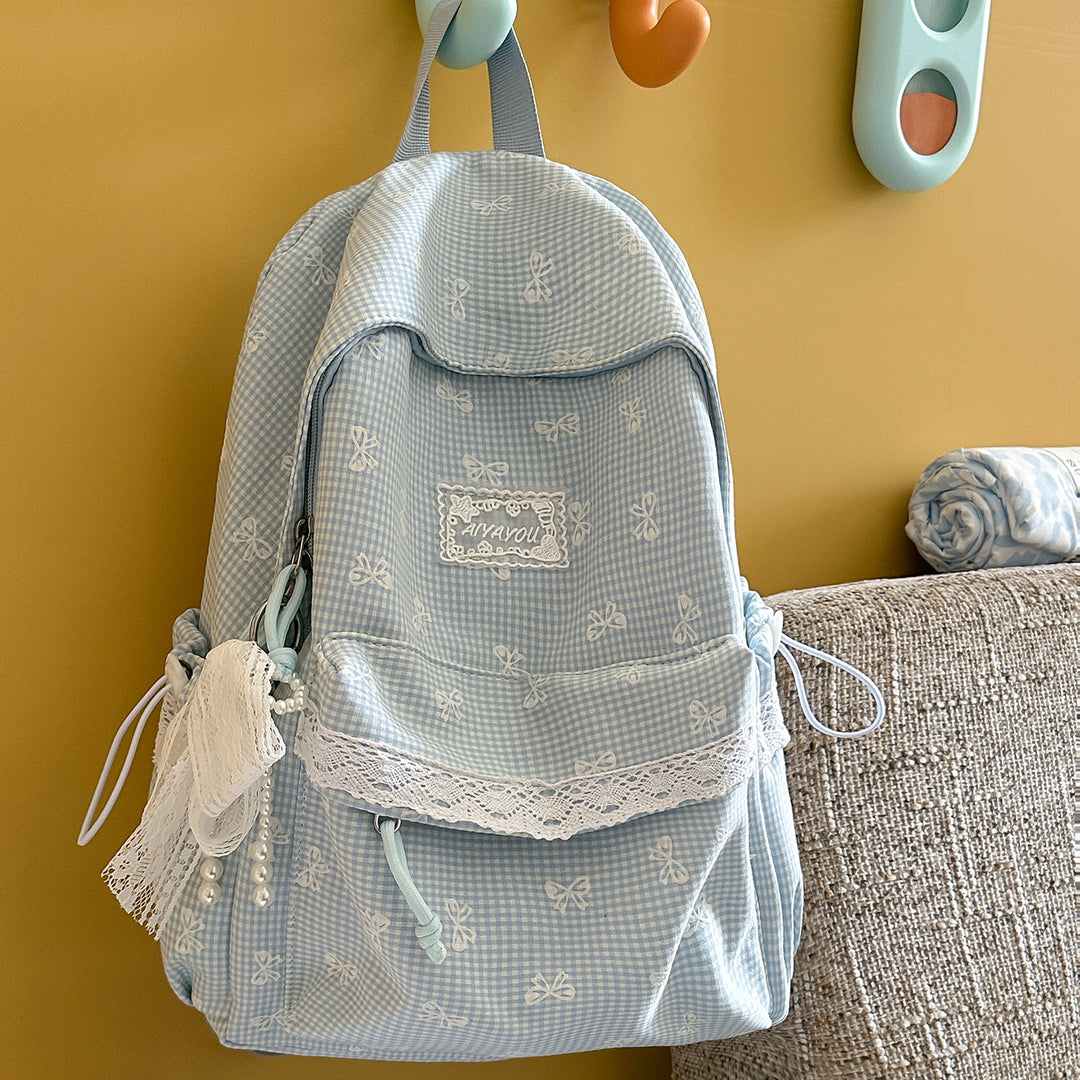 Sweet Floral-Embellished Backpack Kalsten