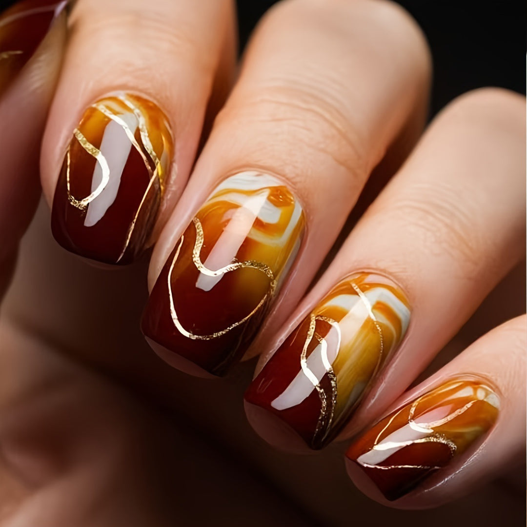 Marble Design Nail Art Kalsten