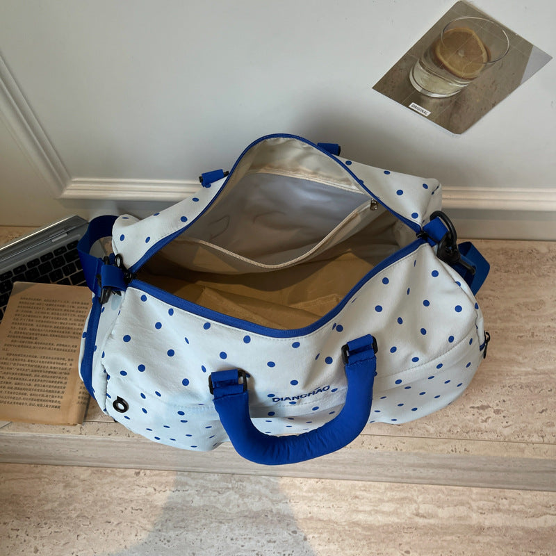 Spacious Polka Dot Travel Duffel Kalsten