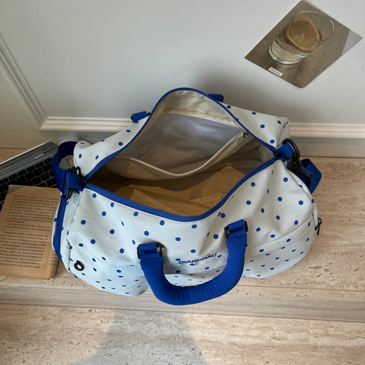 Spacious Polka Dot Travel Duffel Kalsten