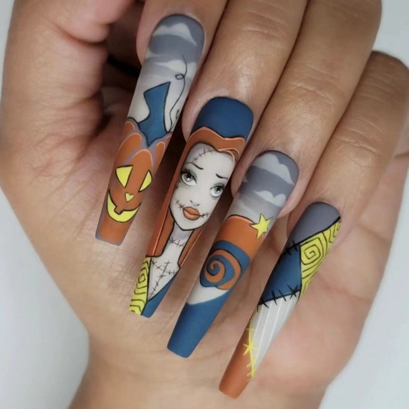 Creative Halloween-themed artificial nails Kalsten