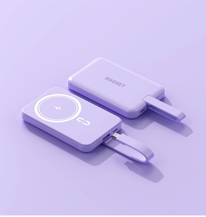 Magnetic power bank with wireless charging function and integrated quick charging Kalsten
