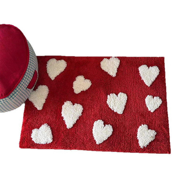 Cozy Heart-Shaped Bathroom Rug Kalsten