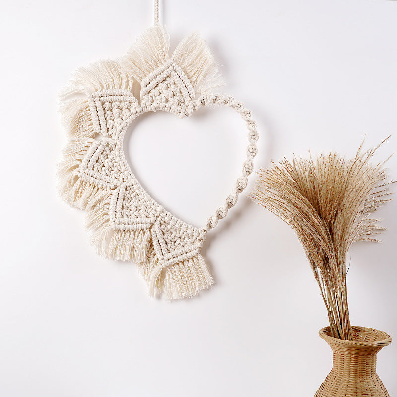 Macramé Heart-Shaped Wall Hanging Decor Kalsten