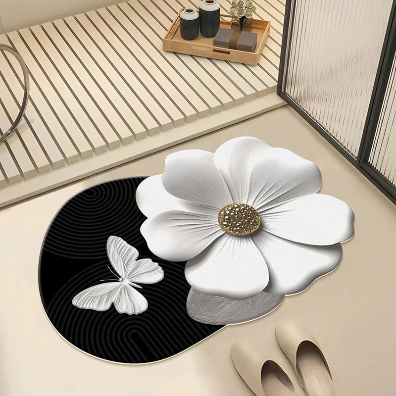Artistic Floral Design Area Mat