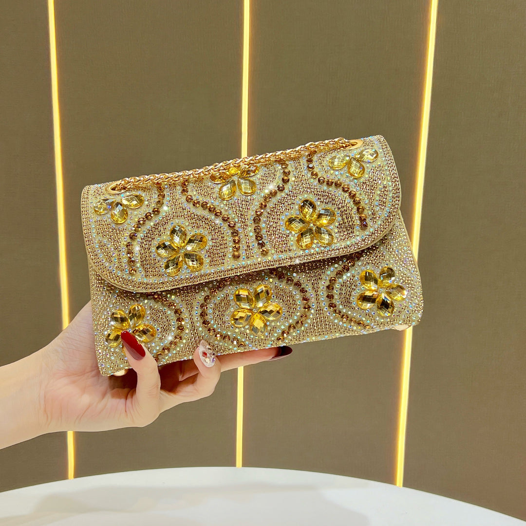 Embellished Floral Evening Clutch