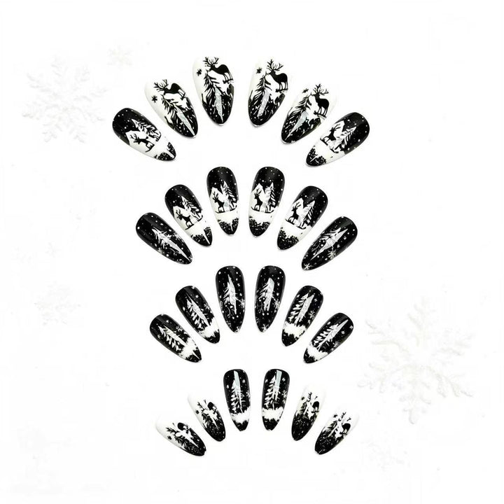 Elegant Artificial Nails in Christmas Design Kalsten