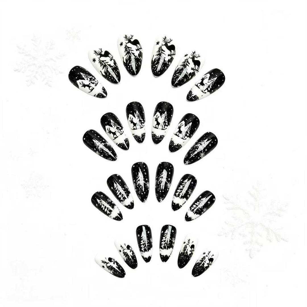 Snowy Winter-Themed Nail Art Kalsten