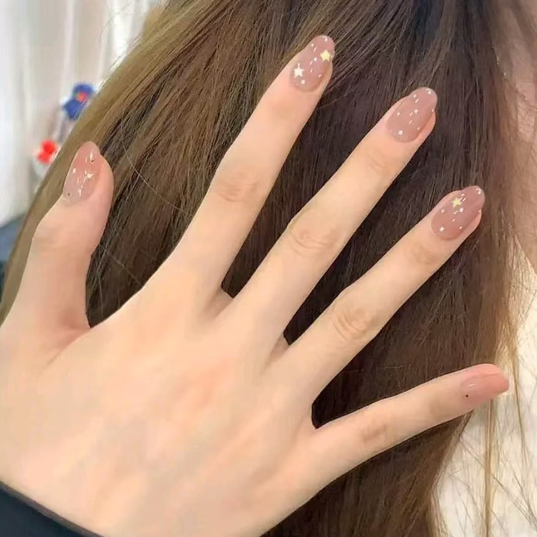 Starry Glitter Gel Nail Extensions