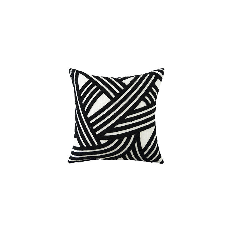 Decorative cushion with textured tuft pattern and removable cover