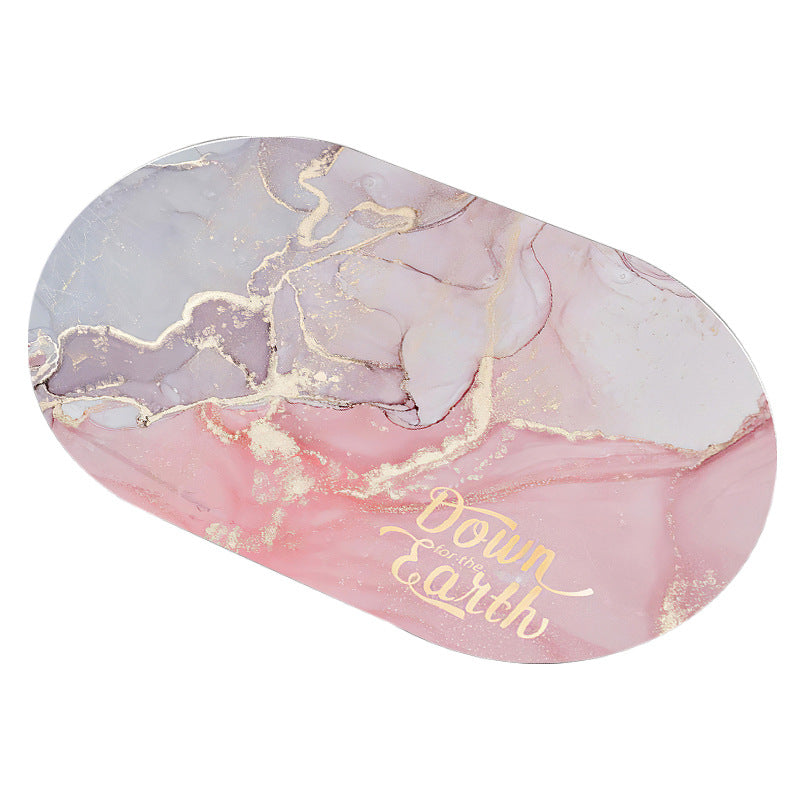 Luxurious Abstract Marble Bath Mat Kalsten