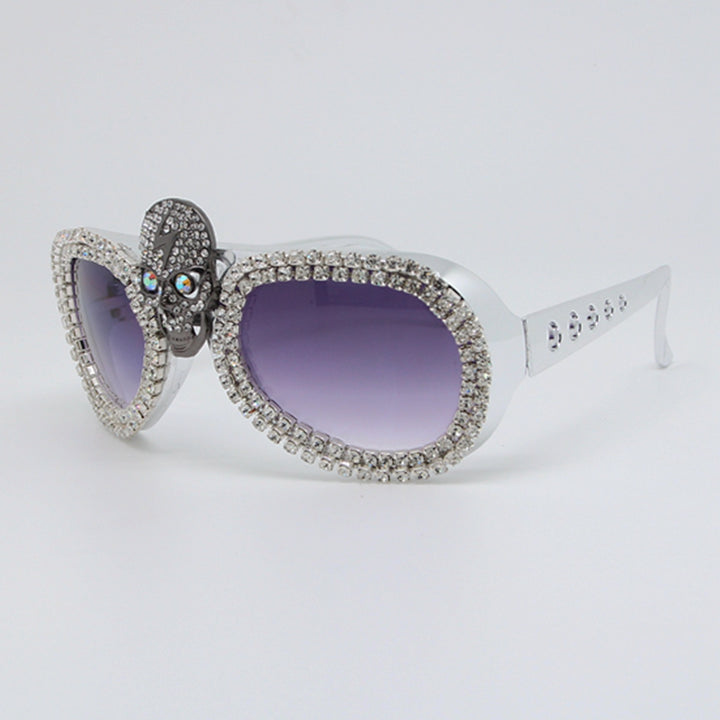 Women’s statement sunglasses with exceptional skull design and sparkling rhinestone frame Kalsten