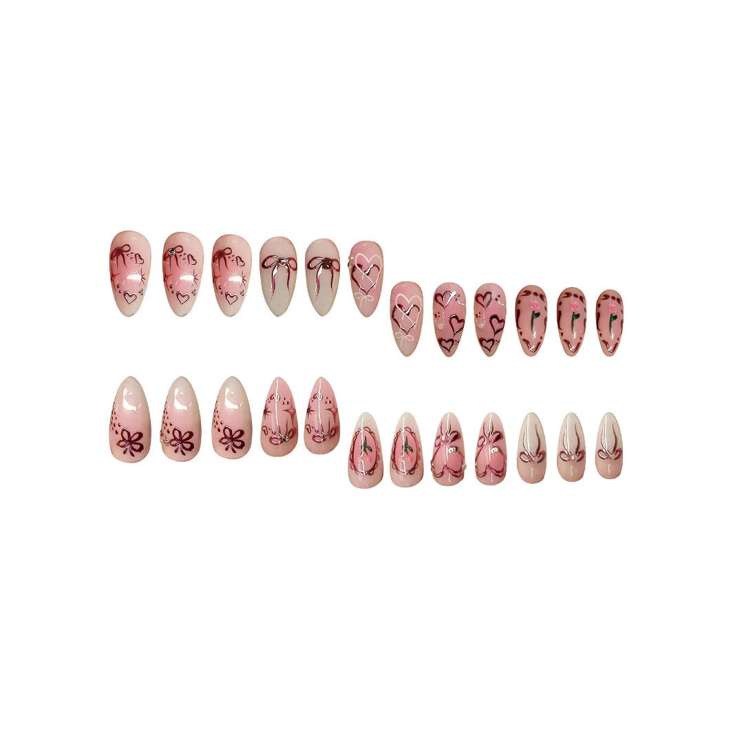 Elegant Artistic Press-On Nail Set Kalsten