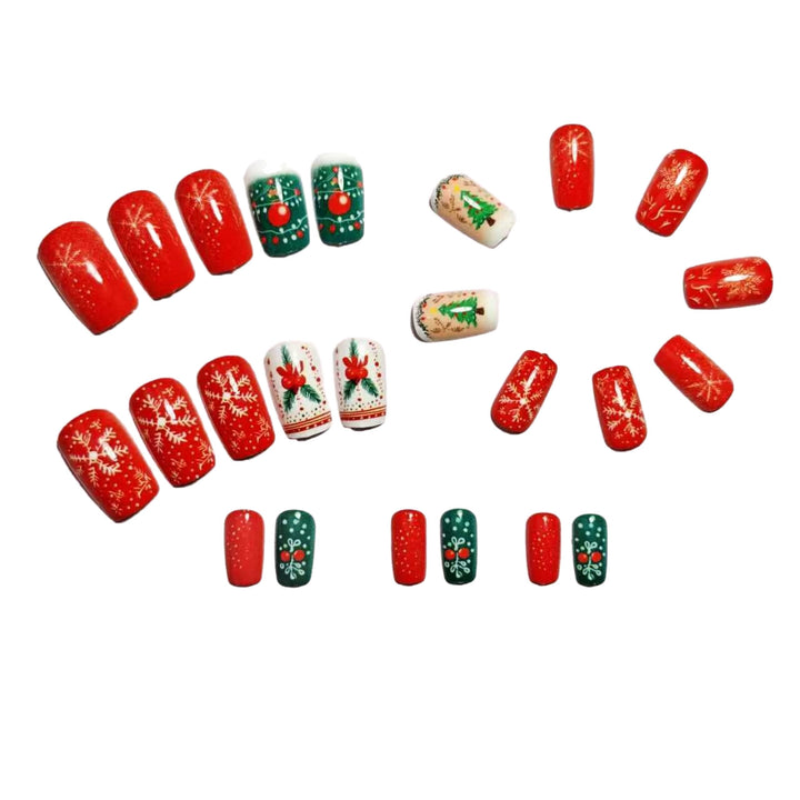 Festive Holiday Nail Art Set