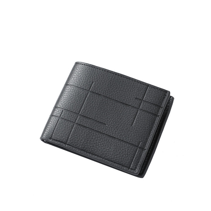 Textured Bi-Fold Leather Wallet Kalsten