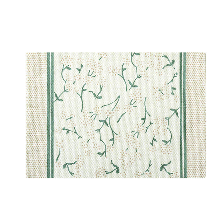 Floral woven carpet runner in medallion design
