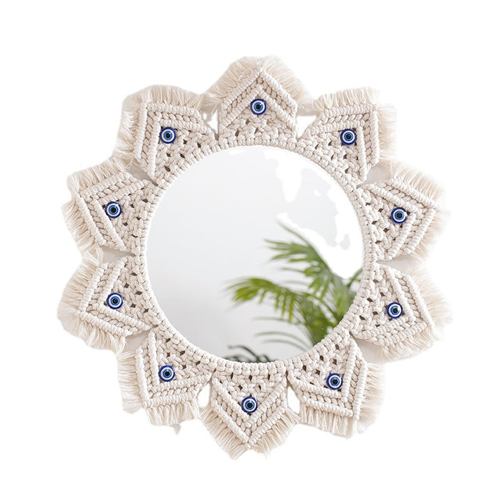 Macramé Decorative Round Mirror Kalsten