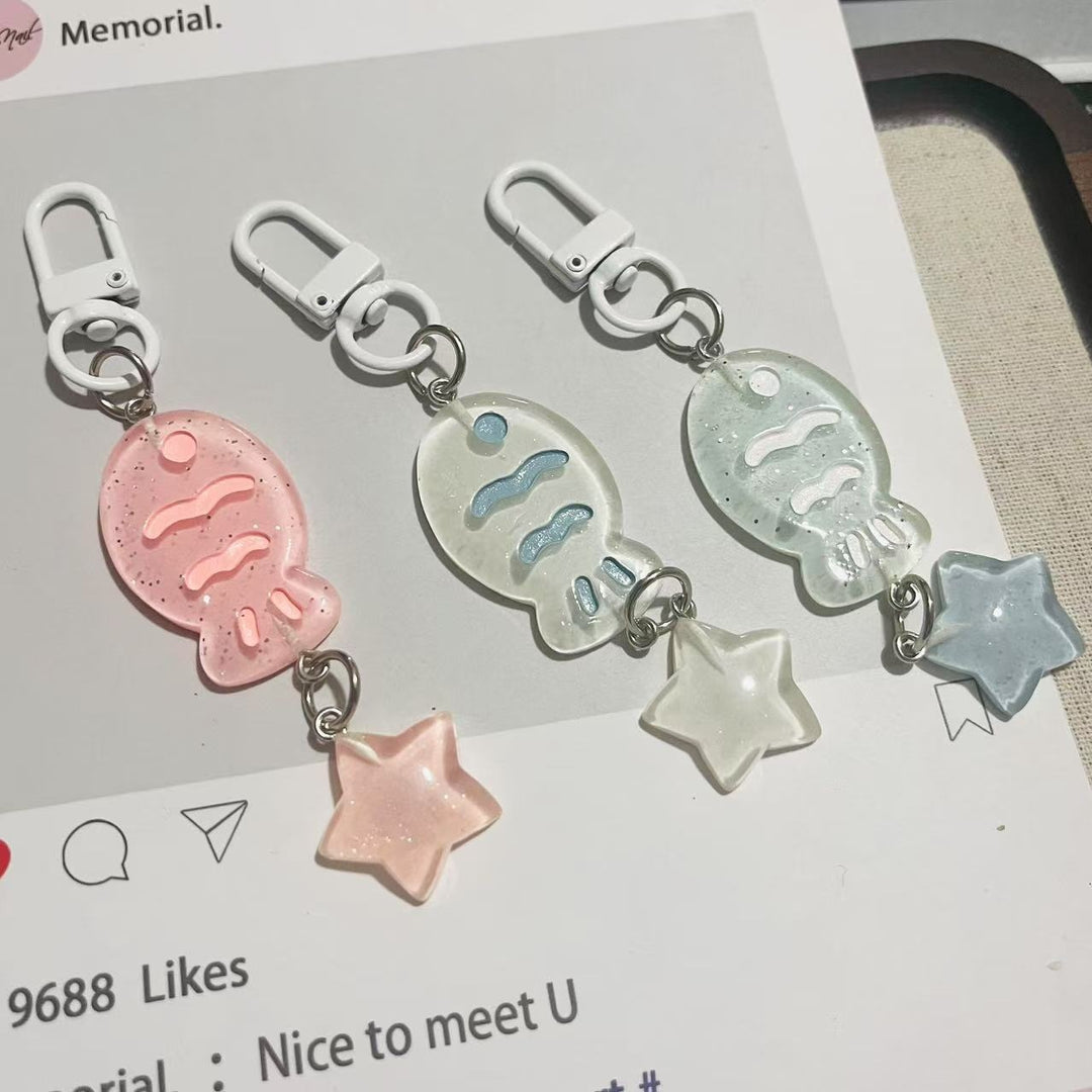 Playful keychain with fish and star motif Kalsten