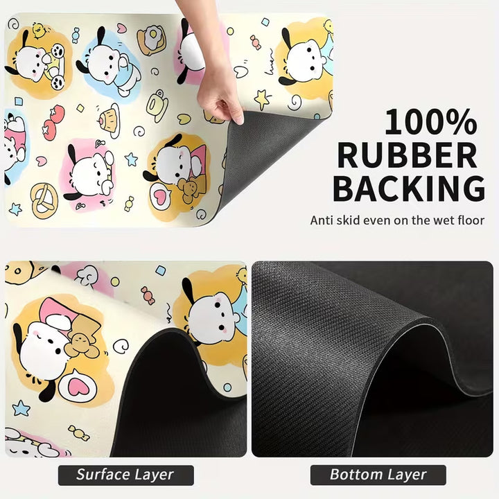 Floral Design Bath Mat
