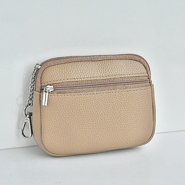 Compact Leather Zippered Card Wallet Kalsten