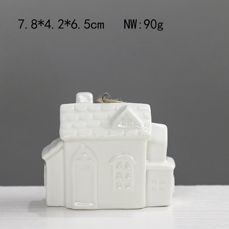 Decorative Ceramic House Figurine Kalsten