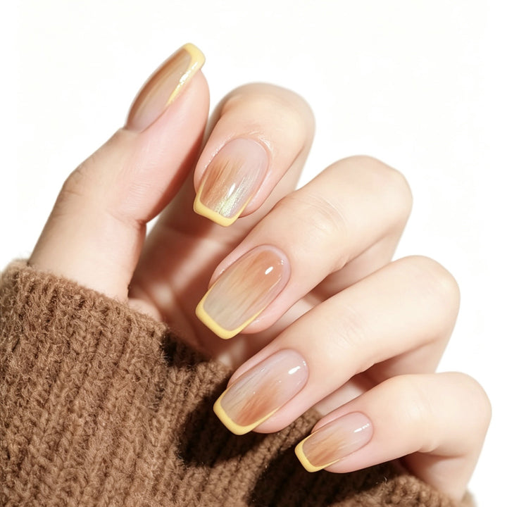 Ombre French Tip Acrylic Nail Set Kalsten