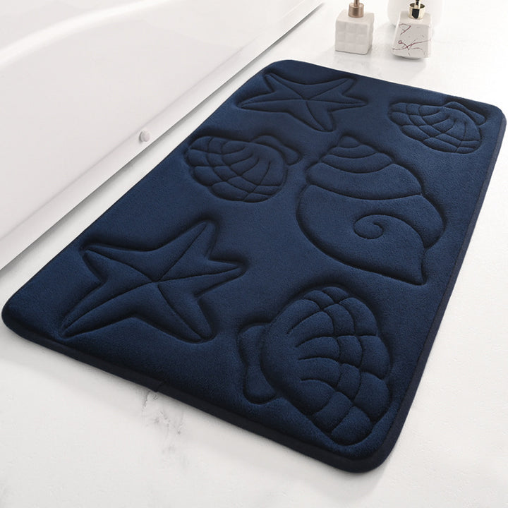 Coastal-Themed Shell Design Bath Rug Kalsten