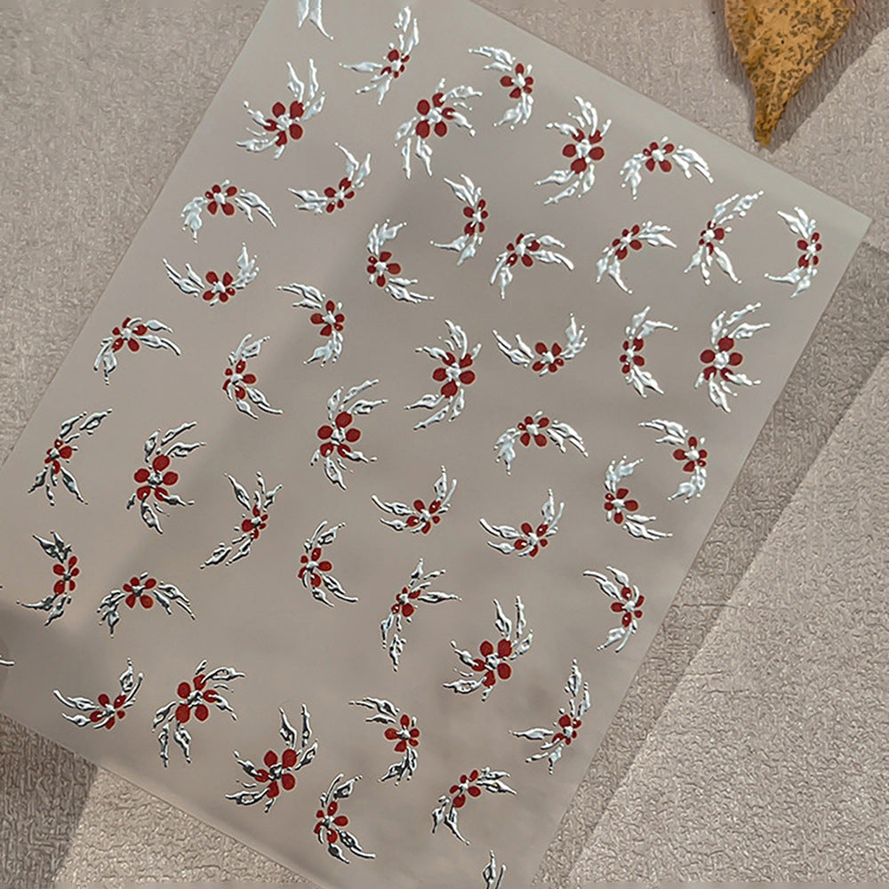Floral Foil Nail Art Stickers