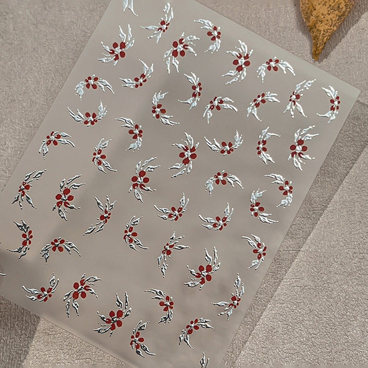 Floral Foil Nail Art Stickers