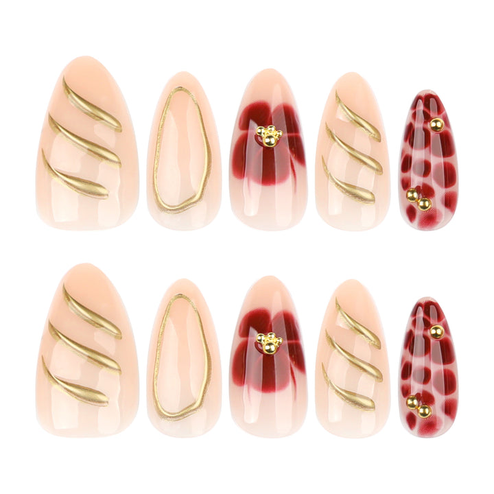 Artistic Nail Art with Elegant Embellishments Kalsten