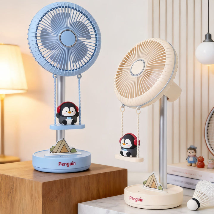 Ladies portable table fan with cute penguin design Kalsten