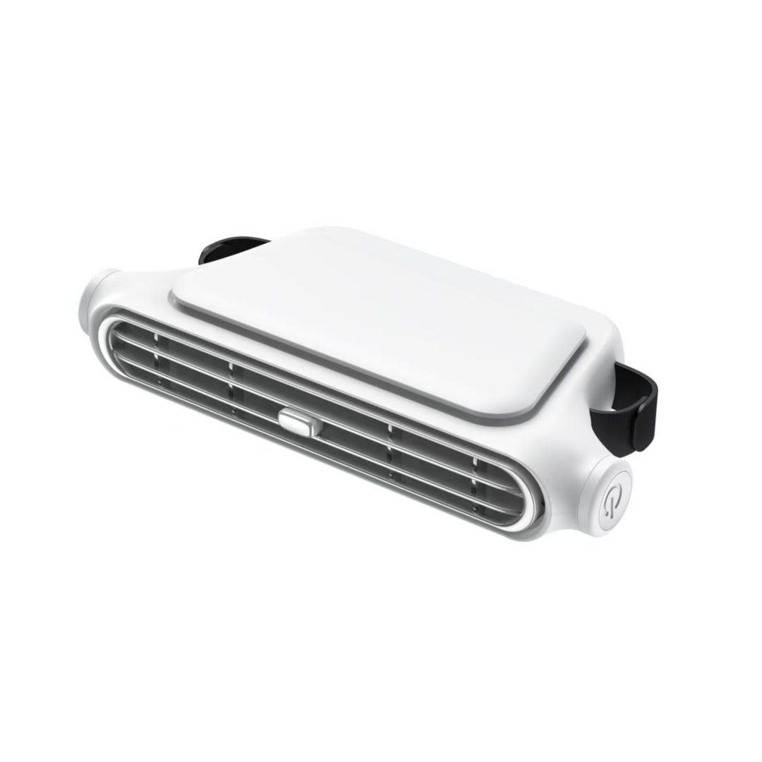 Unisex nan compact clip-on car vent air purifier and fan with adjustable louvers Kalsten
