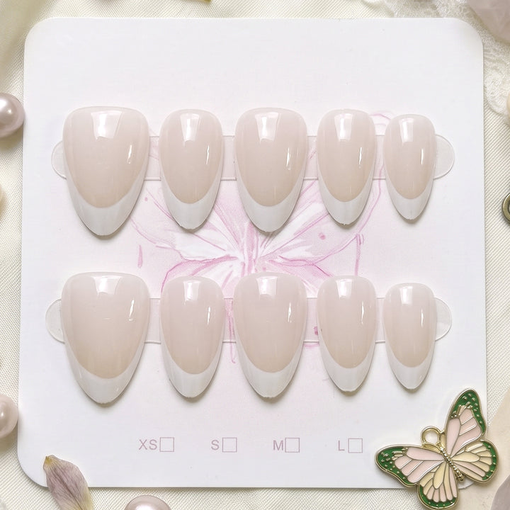 French Tip Press-On Nail Set