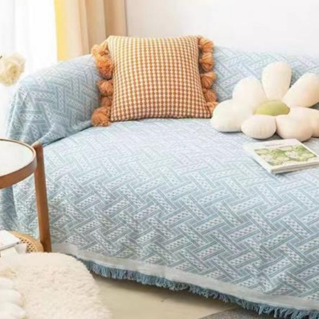 Textured Sofa Throw Blanket