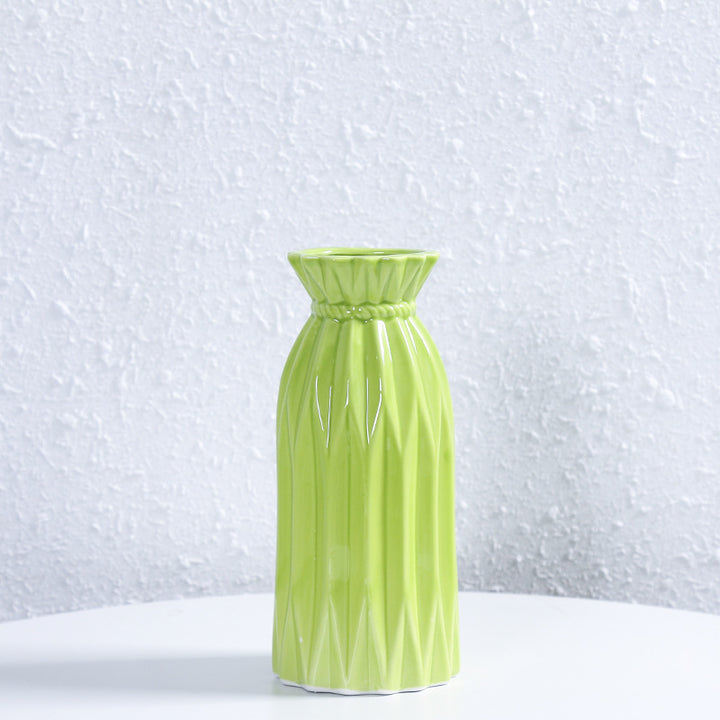 Elegant Textured Ceramic Flower Vase Kalsten 1790310307
