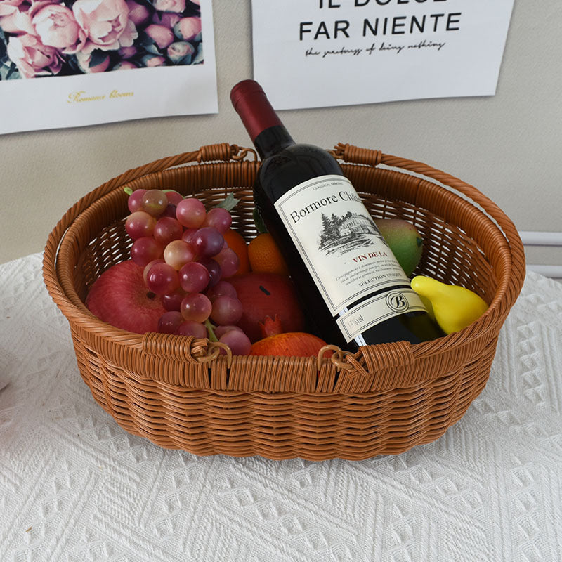 Handcrafted Woven Storage Basket with Lid Kalsten