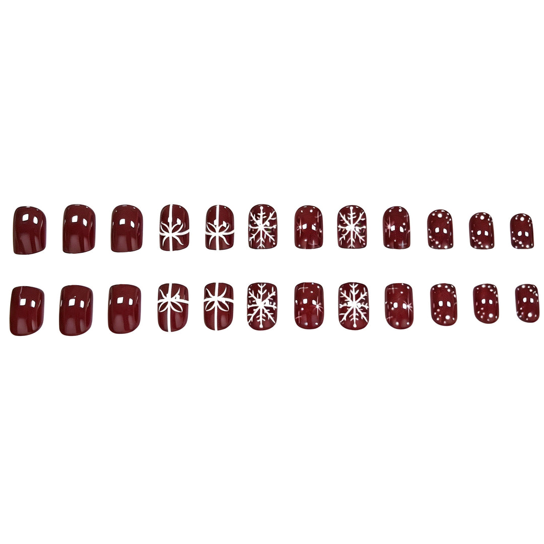 Festive Snowflake Nail Art Enhancements Kalsten