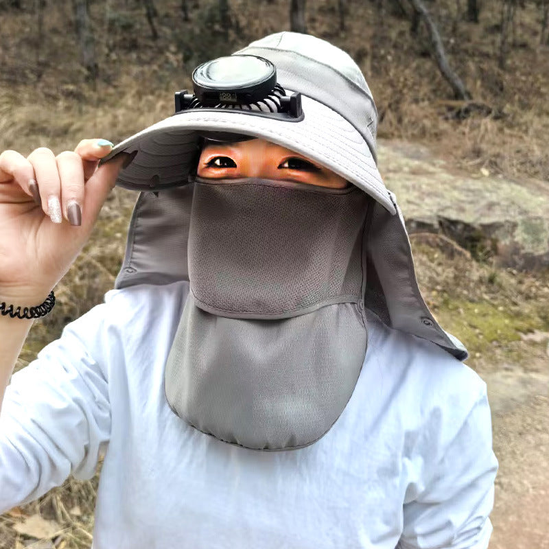 Solar-powered mini fan with digital battery level indicator and USB-C charging port Kalsten