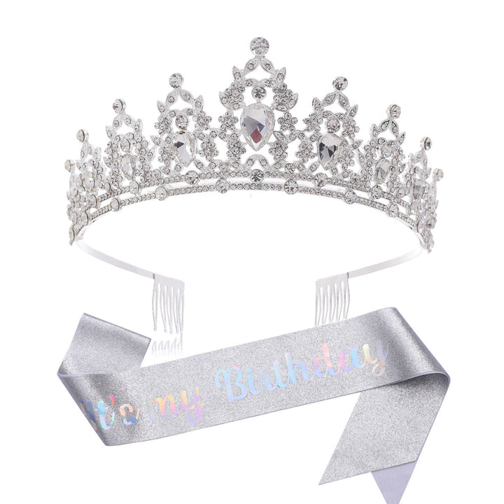 Women's black embellished tiara with elegant design Kalsten