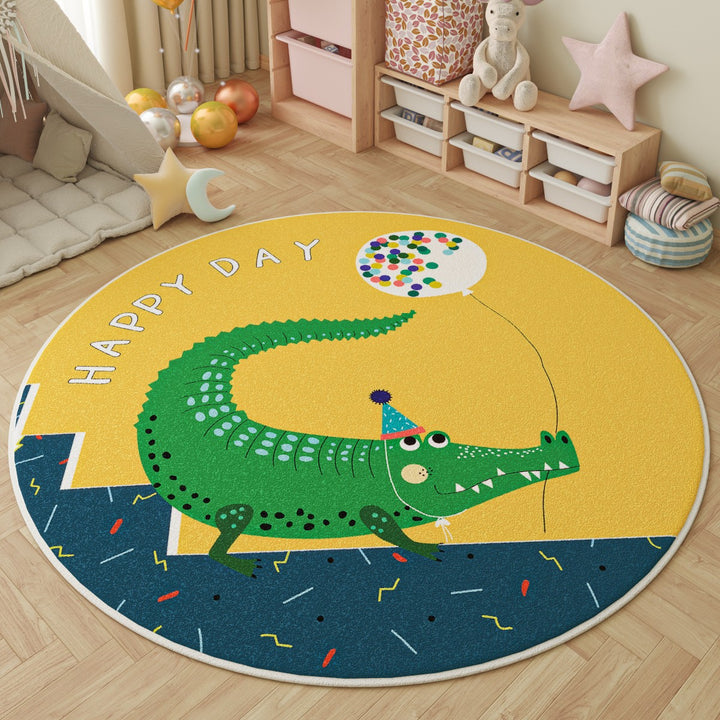 Playful Inspirational Round Area Rug Kalsten