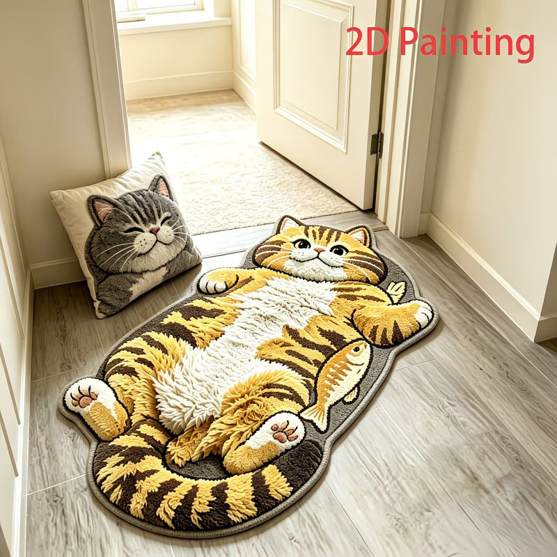 Cute Cat-Shaped Bath Mat