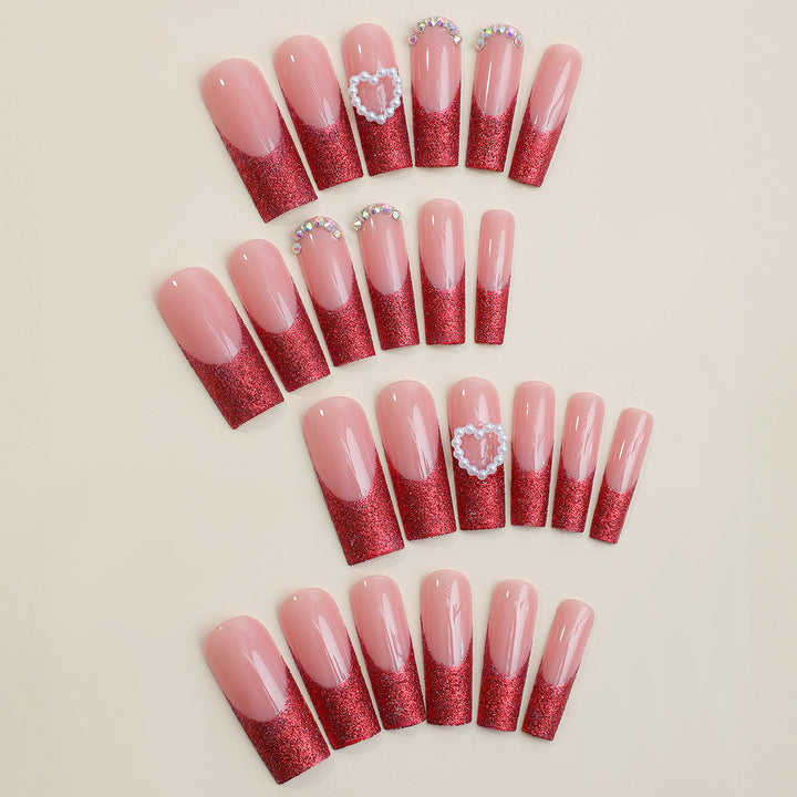 Glamorous Glittery Press-On Nails Kalsten
