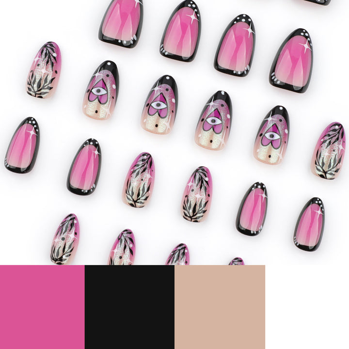 Artful nail art with floral design and glamorous accents Kalsten
