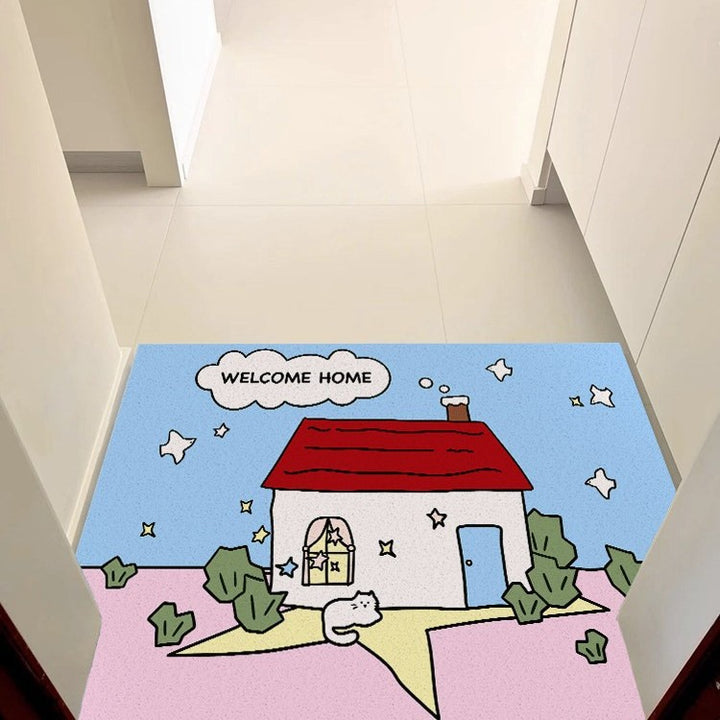 Cartoon-Themed Welcome Mat Kalsten
